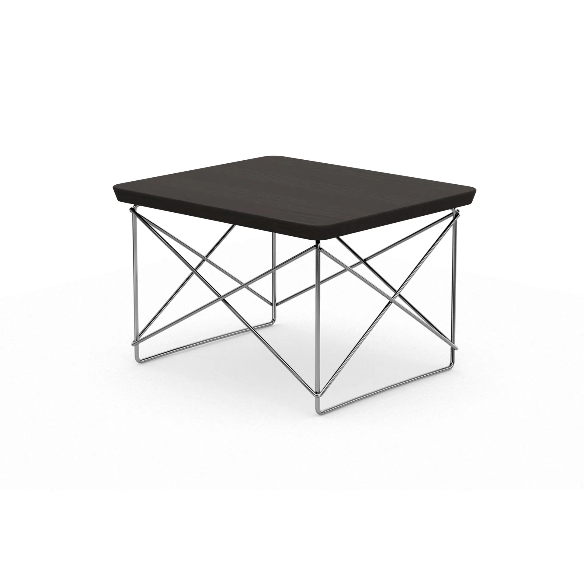 LTR occasional table sidobord, Dark oak-stål Vitra