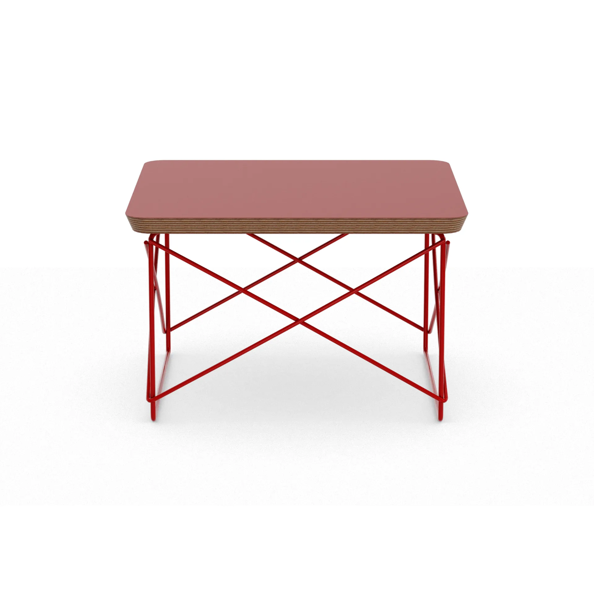 LTR occasional table sidobord, Linoleum dark brick-eames classic red Vitra