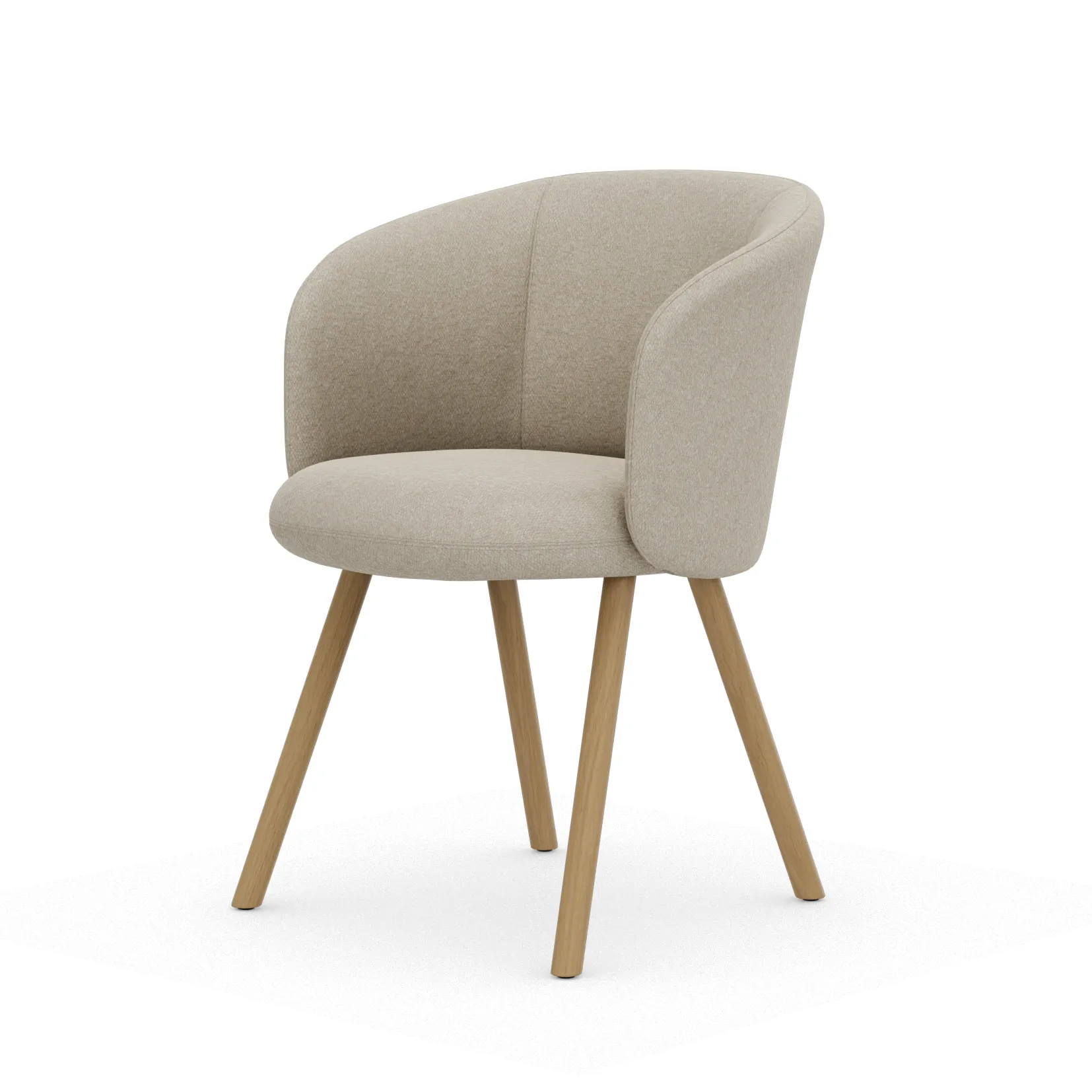 Mikado armlenestol, Nubia Cream-pearl-natural oak Vitra