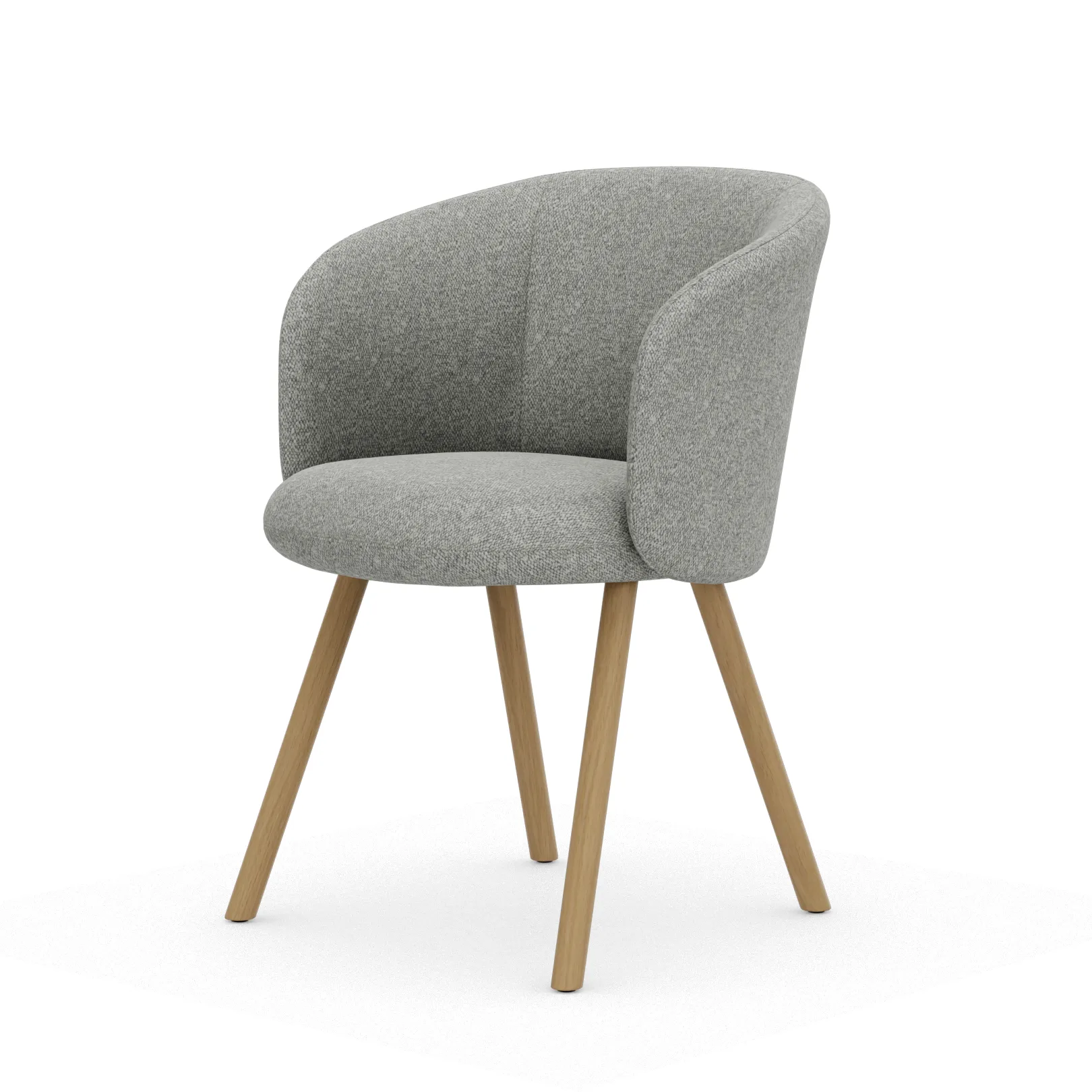 Mikado armlenestol, Nubia Cream-sierra grey-natural oak Vitra