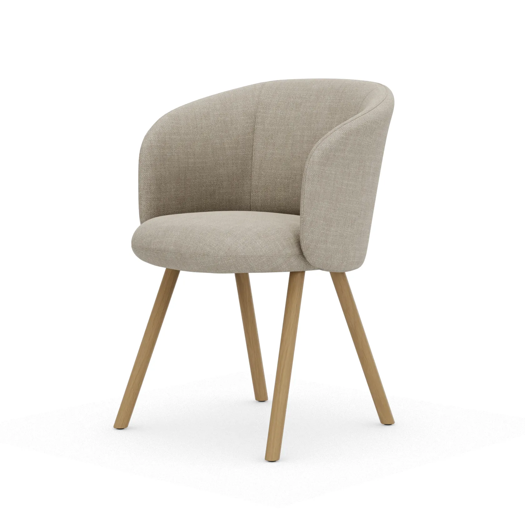 Mikado armlenestol, Savana Pearl melange-natural oak Vitra