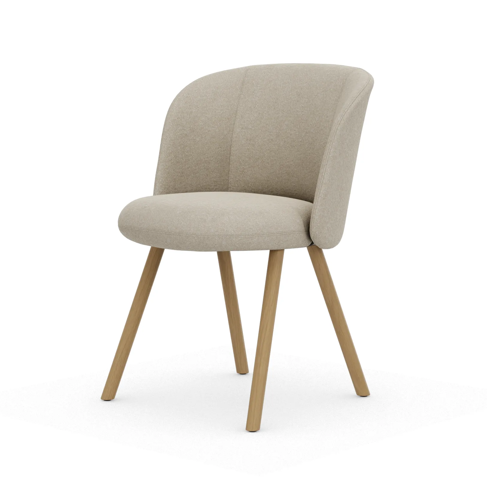 Mikado Side Chair stol, Nubia Cream-perle-natural oak Vitra