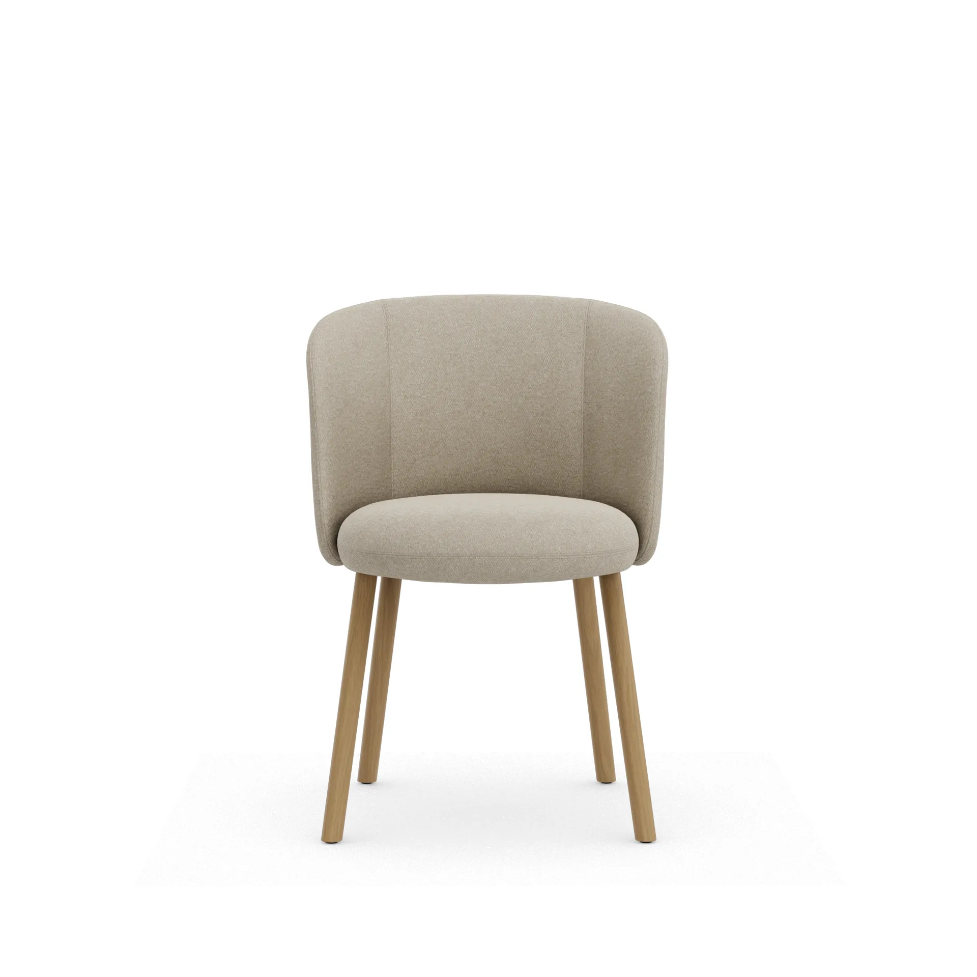 Mikado Side Chair stol, Nubia Cream-perle-natural oak Vitra