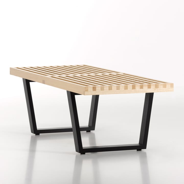 Nelson benk, Ask-Sortlakkert ask 122x35 cm Vitra