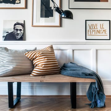 Nelson benk - Ask-Sortlakkert ask 122x35 cm - Vitra