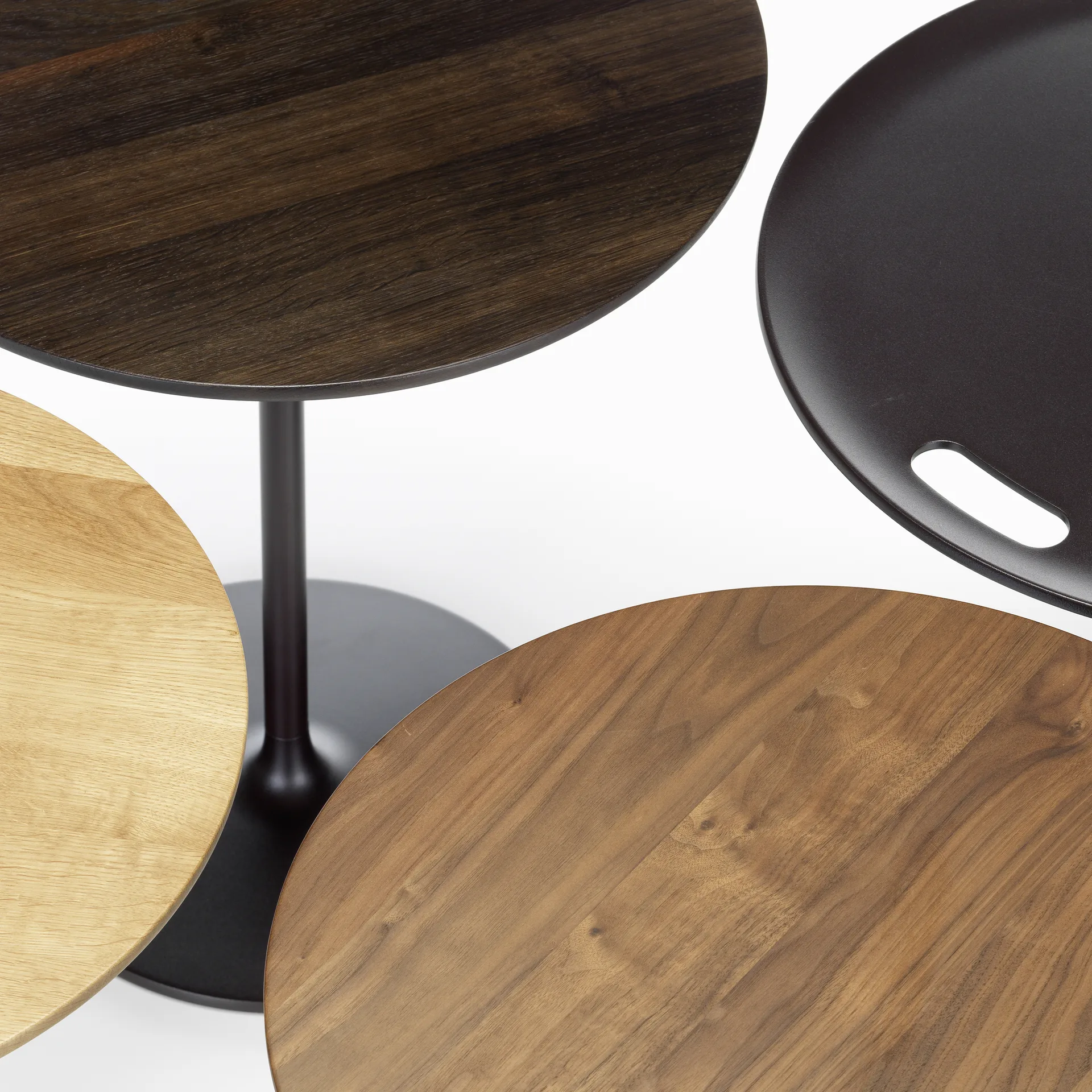 Occasional low table bord, Walnut 45 cm Vitra