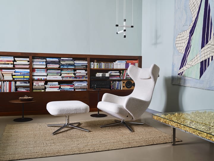 Ottoman fotskammel aluminiumstativ, Nubia 01 ivory-pearl Vitra