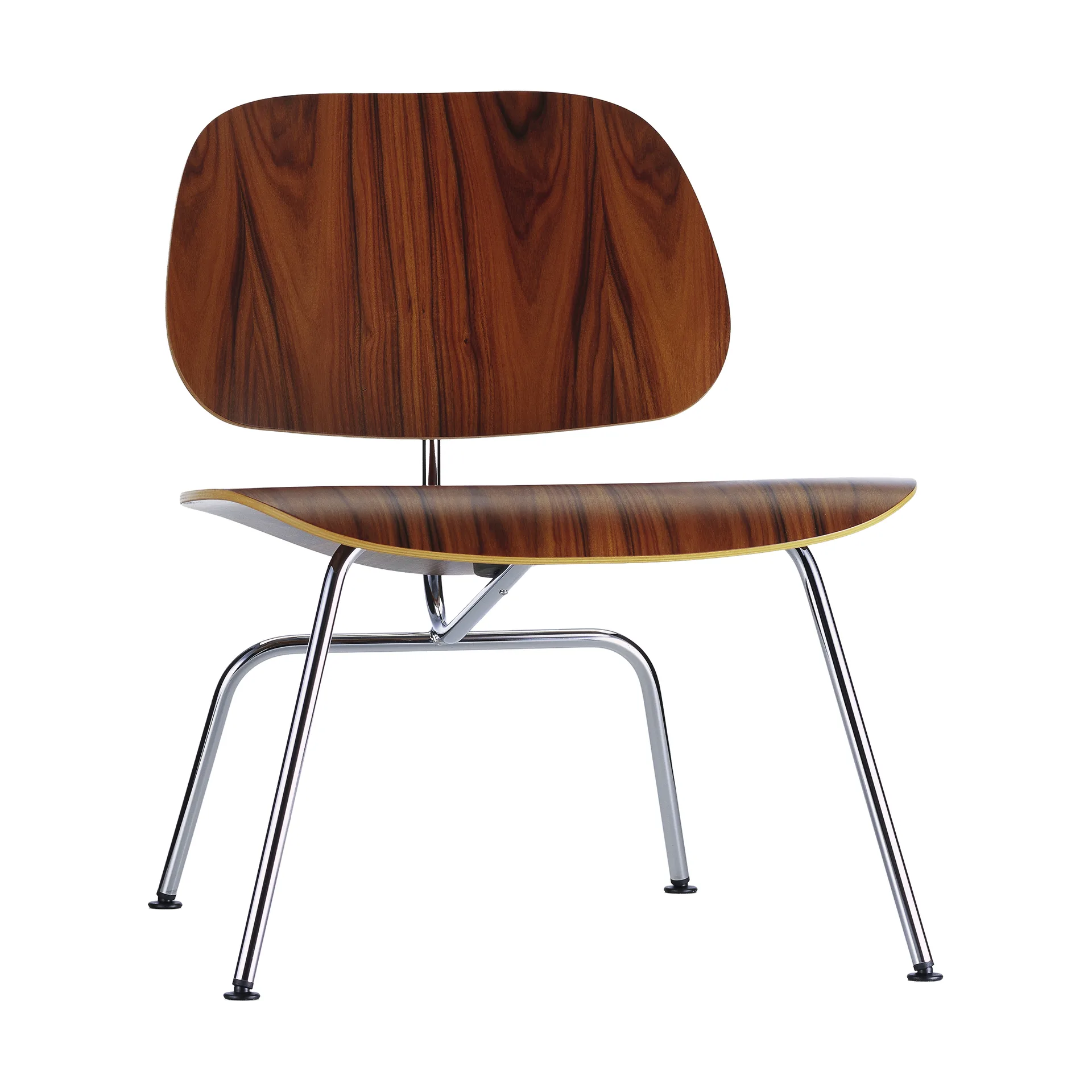 Plywood group LCM lenestol, Valnøtt-krom Vitra