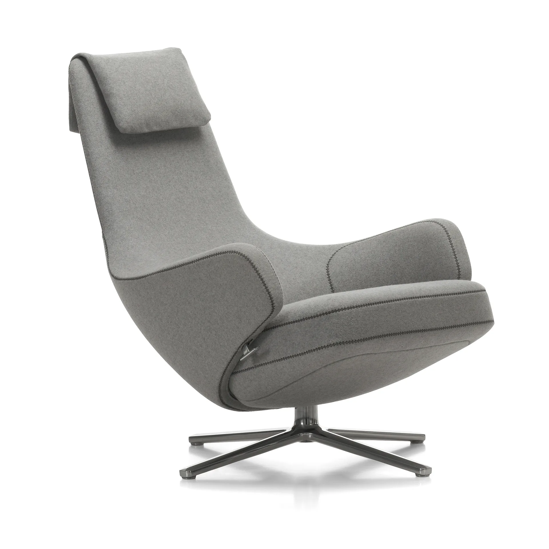 Repos lenestol aluminiumstativ, Cosy 2 pebble grey Vitra