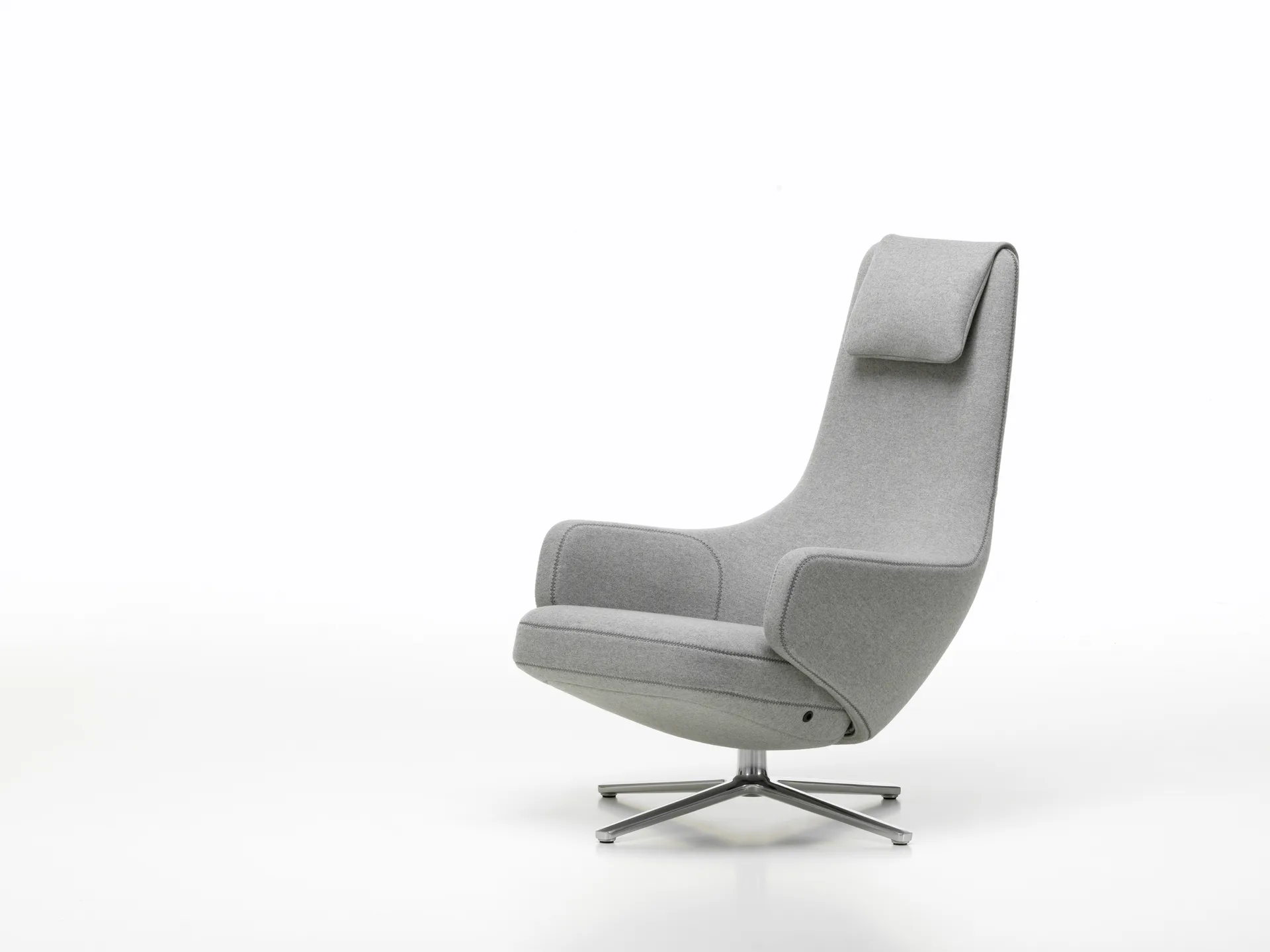 Repos lenestol aluminiumstativ, Cosy 2 pebble grey Vitra
