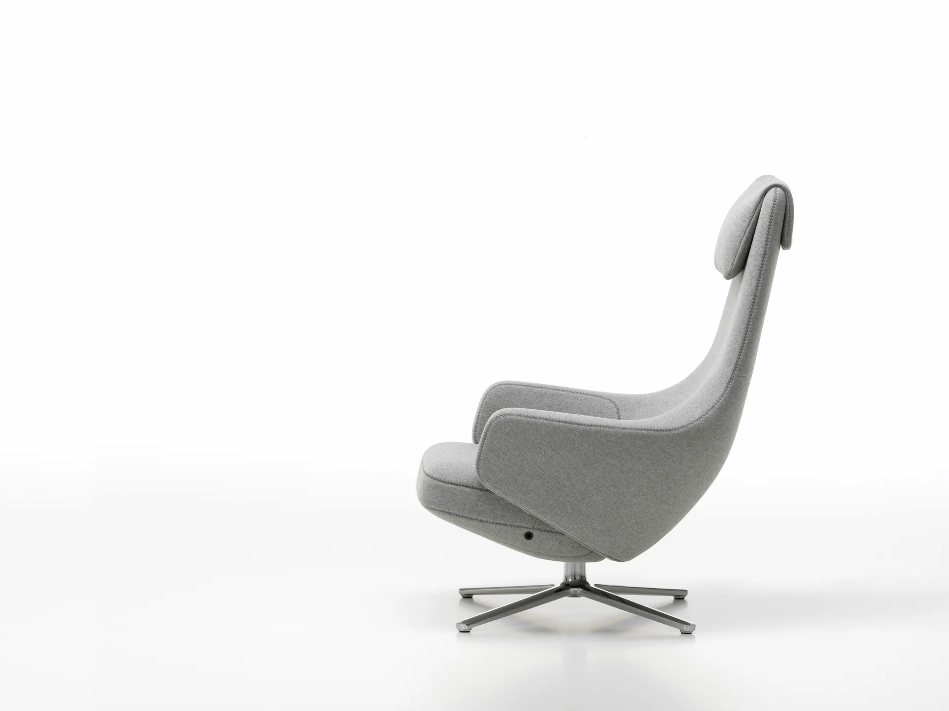 Repos lenestol aluminiumstativ, Cosy 2 pebble grey Vitra
