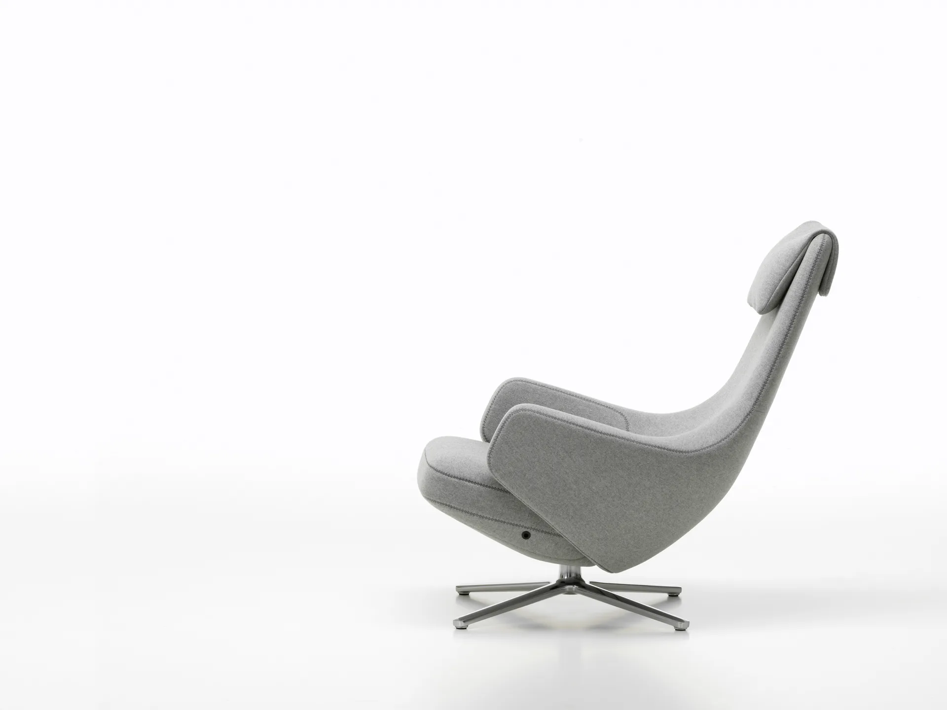 Repos lenestol aluminiumstativ, Cosy 2 pebble grey Vitra