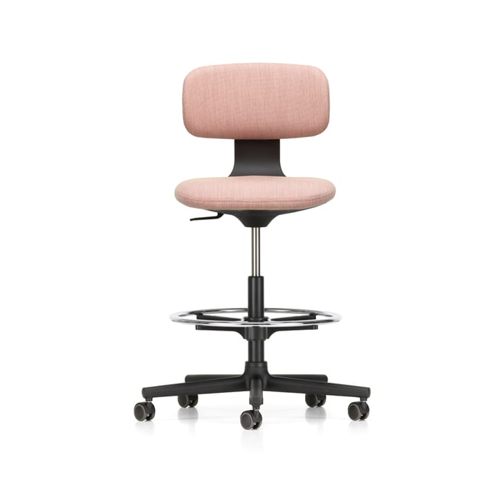 Rookie high deep black kontorstol - Tress pale rose melange - Vitra