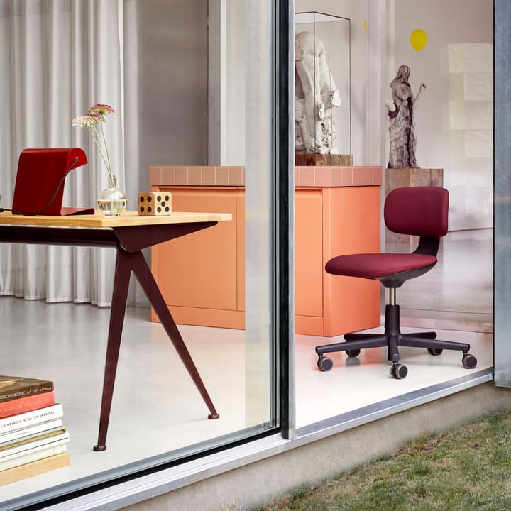 Rookie kontorstol, Plano nero-stativ deep black Vitra