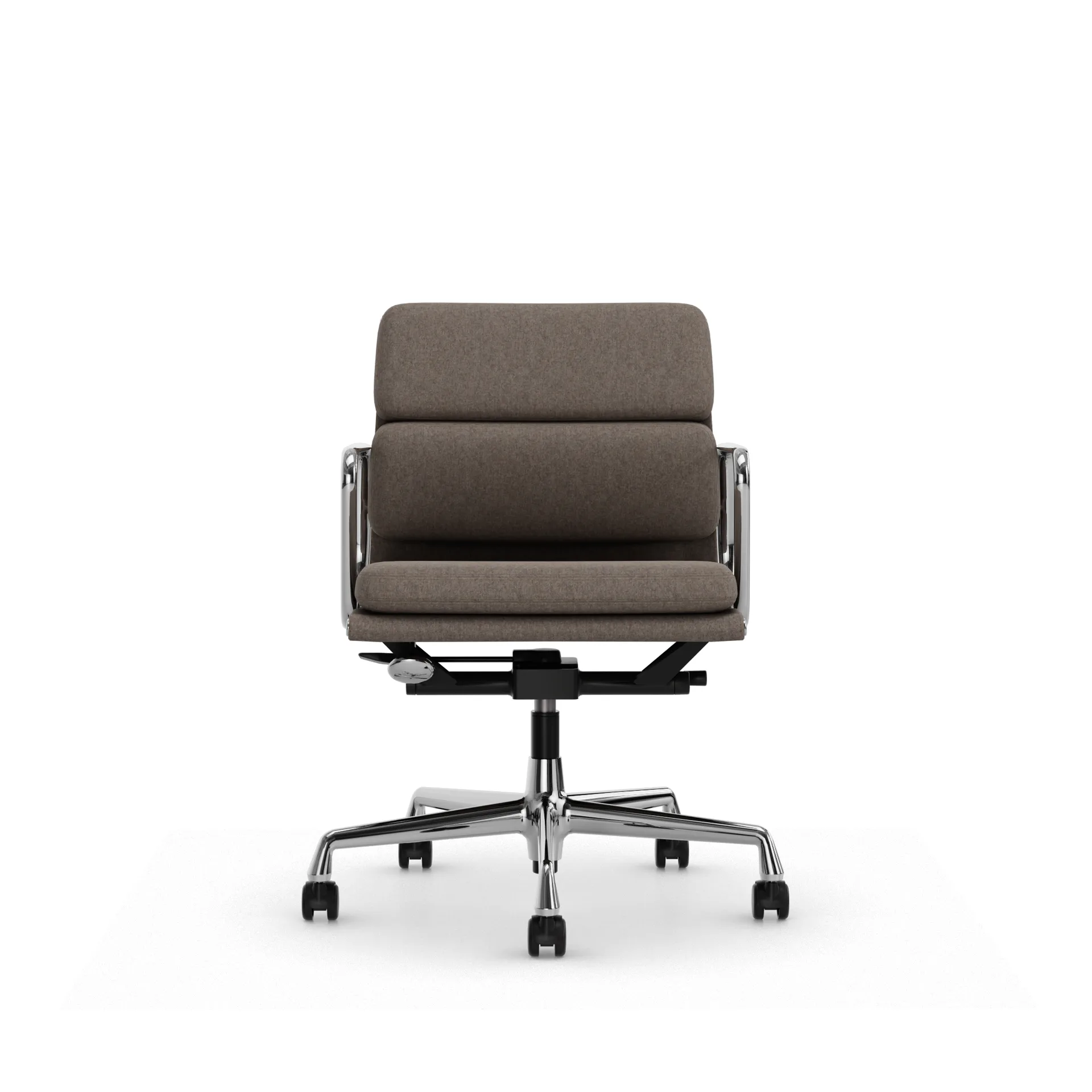 Soft Pad Chair EA 217 polert kromstativ, Fossil Vitra