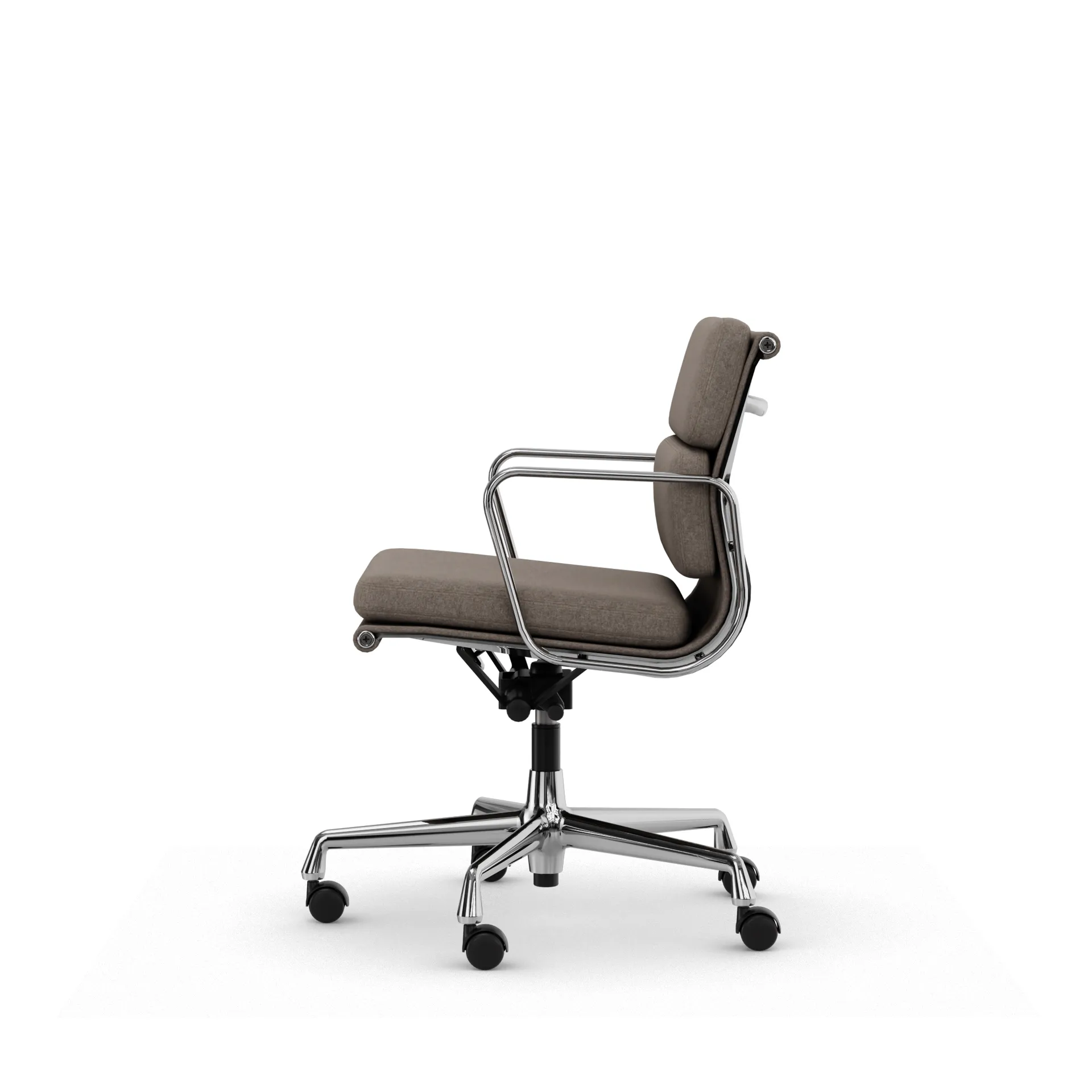 Soft Pad Chair EA 217 polert kromstativ, Fossil Vitra