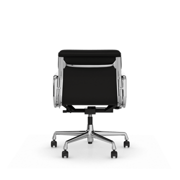 Soft Pad Chair EA 217 polert kromstativ - Lær premium F L50 Nero - Vitra