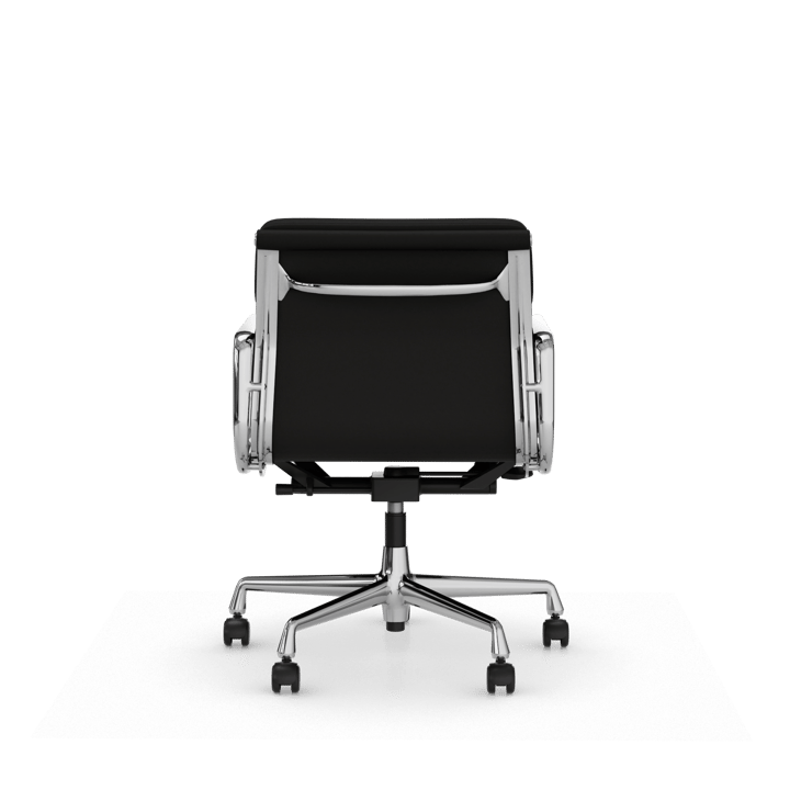 Soft Pad Chair EA 217 polert kromstativ, Lær premium F L50 Nero Vitra
