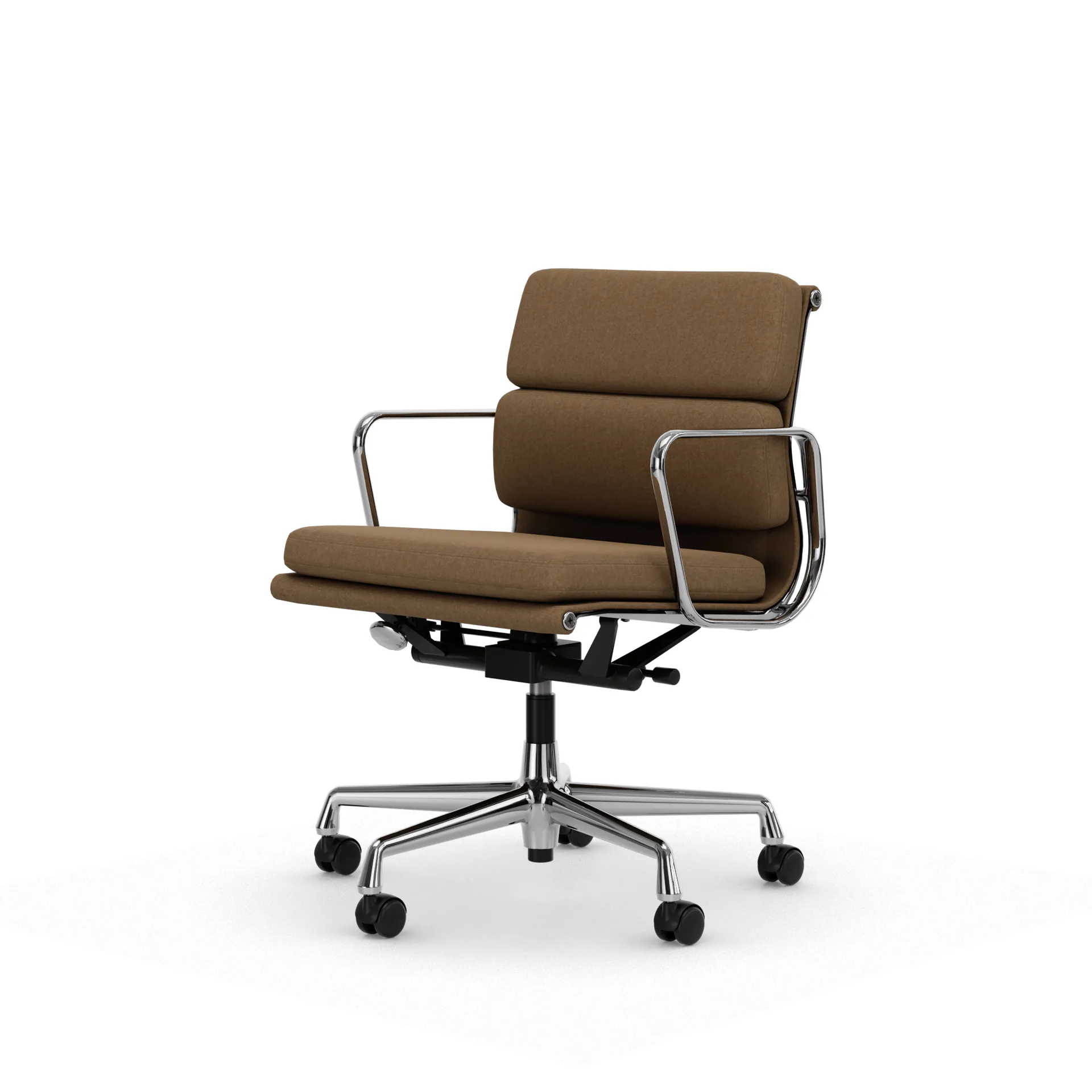 Soft Pad Chair EA 217 polert kromstativ, Papyrus Vitra