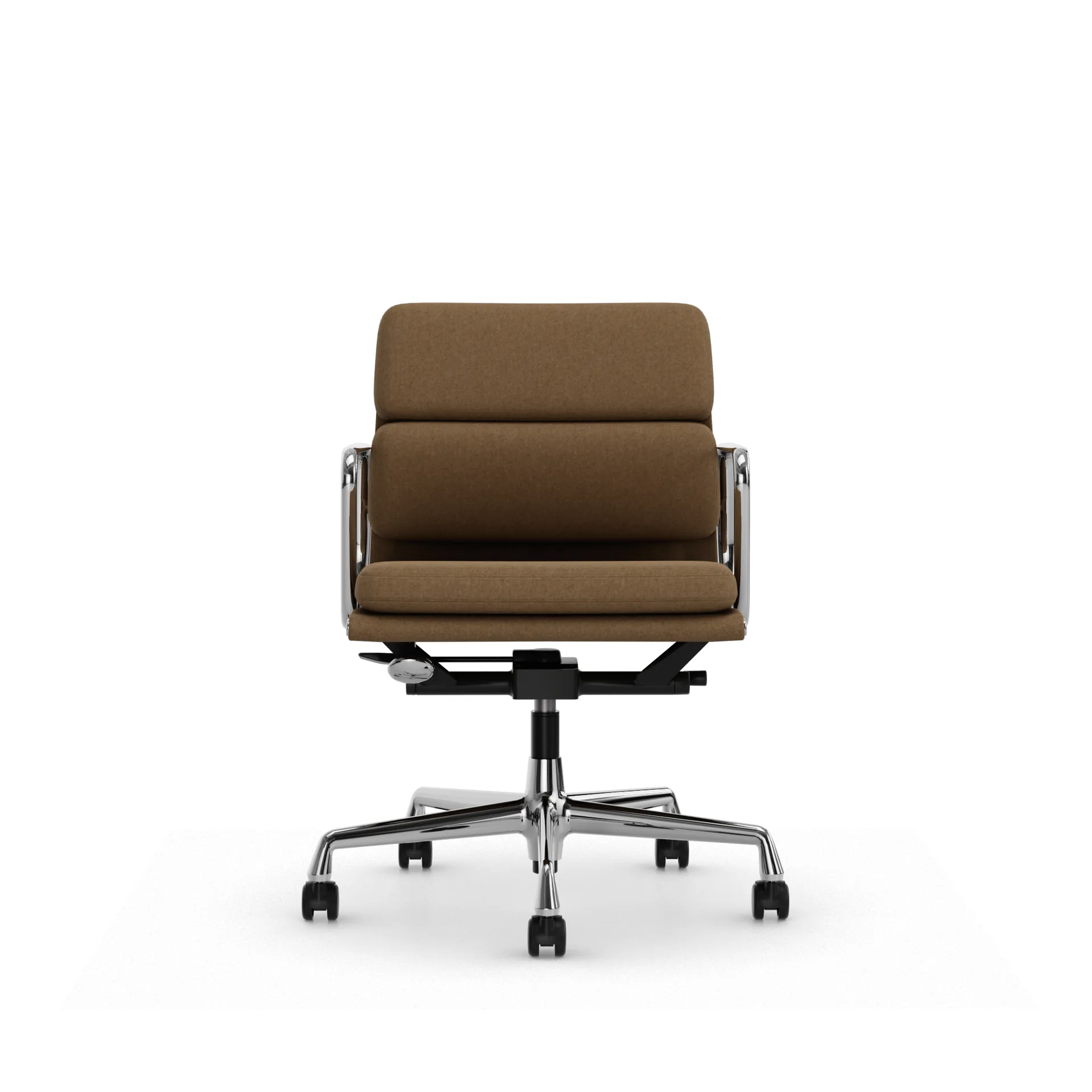 Soft Pad Chair EA 217 polert kromstativ, Papyrus Vitra