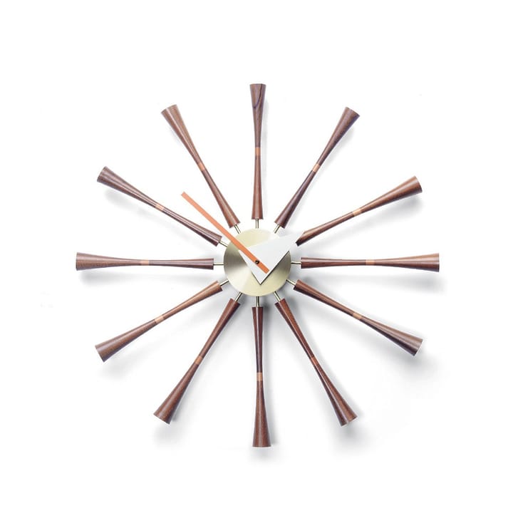 Spindle clock veggklokke - Valnøtt - Vitra