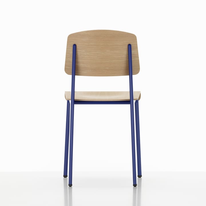 Standard stol, eik natur, prouvé bleu marcoule understell Vitra