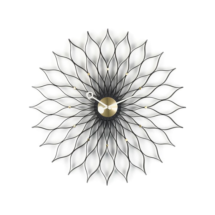 Sunflower veggklokke - Svart ask-Messing - Vitra
