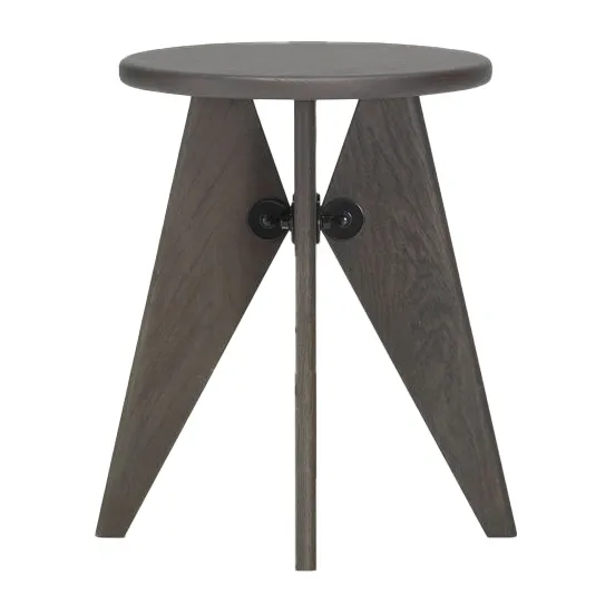 Tabouret Bois rund krakk, Dark oak, Ø35x45 cm Vitra
