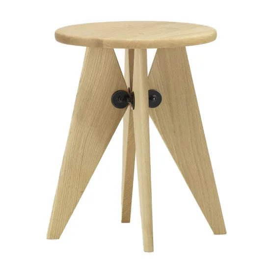 Tabouret Bois rund krakk - Oiled oak, Ø35x45 cm - Vitra