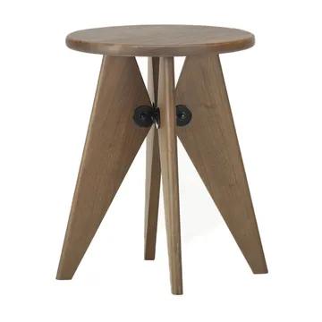 Tabouret Bois rund krakk - Oiled walnut, Ø35x45 cm - Vitra