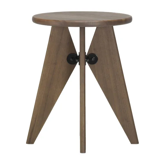 Tabouret Bois rund krakk, Oiled walnut, Ø35x45 cm Vitra