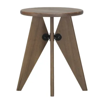 Tabouret Bois rund krakk - Oiled walnut, Ø35x45 cm - Vitra