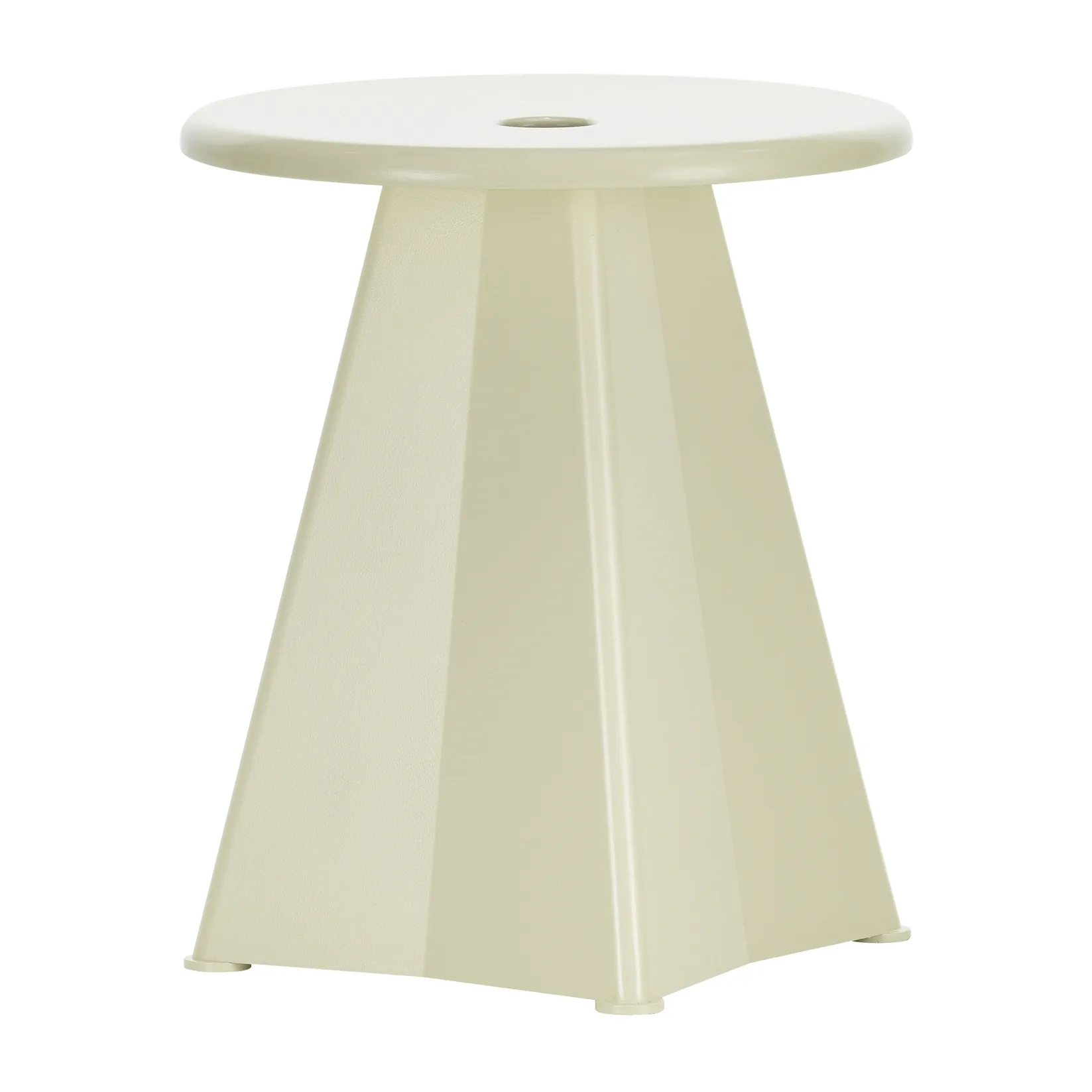 Tabouret Métallique rund krakk, Blanc colombe, Ø38x44,5 cm Vitra