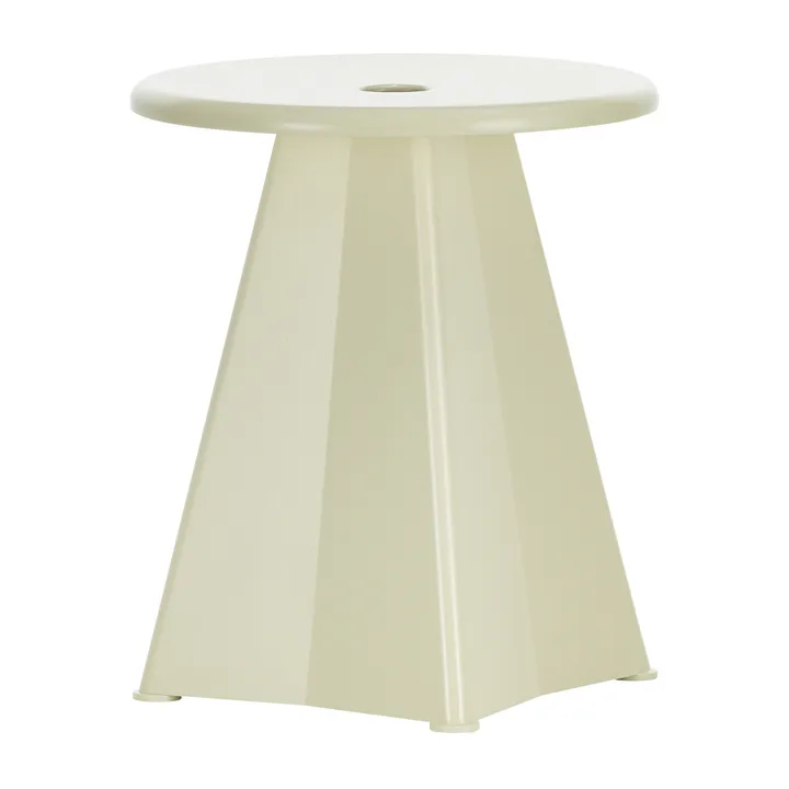 Tabouret Métallique rund krakk - Blanc colombe, Ø38x44,5 cm - Vitra