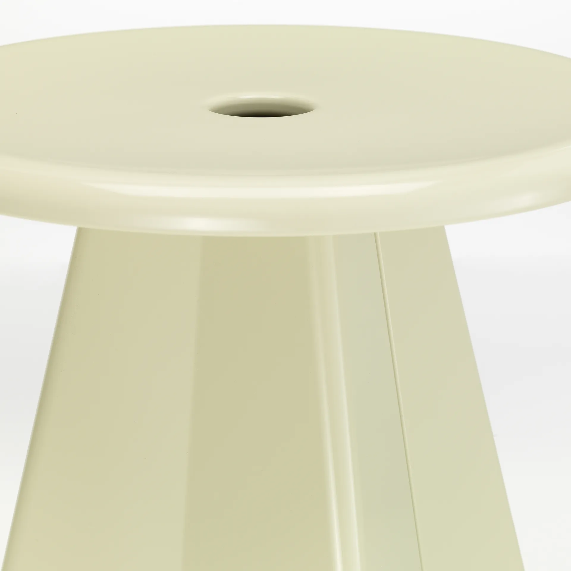 Tabouret Métallique rund krakk, Blanc colombe, Ø38x44,5 cm Vitra