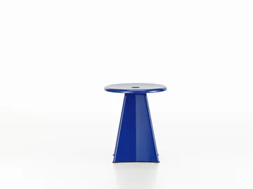 Tabouret Métallique rund krakk - Bleu marcoule, Ø38x44,5 cm - Vitra
