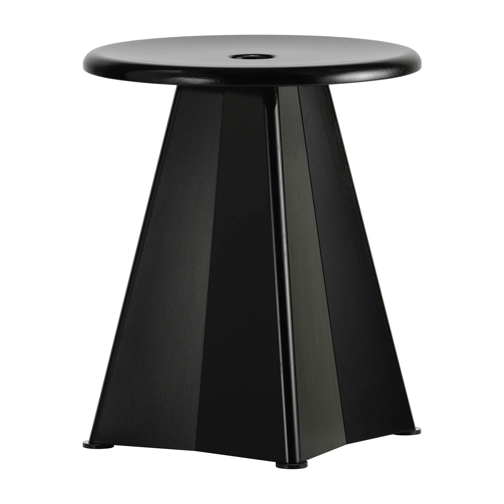 Tabouret Métallique rund krakk, Deep black, Ø38x44,5 cm Vitra