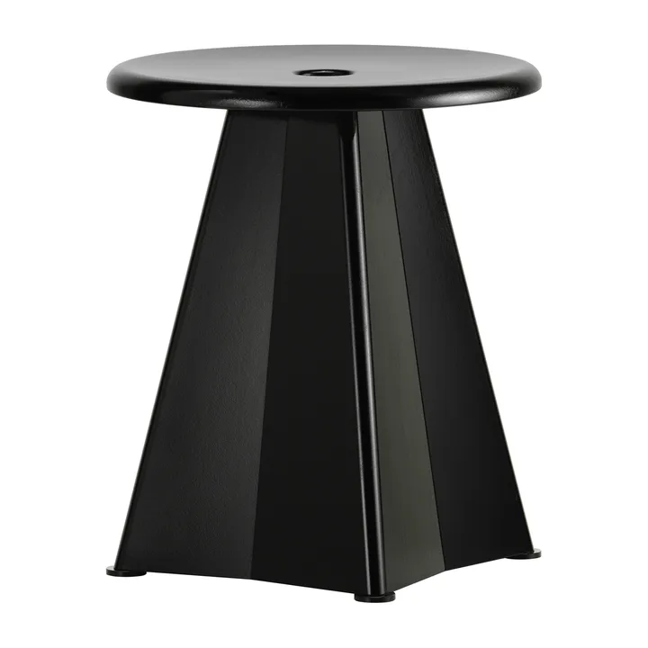 Tabouret Métallique rund krakk - Deep black, Ø38x44,5 cm - Vitra