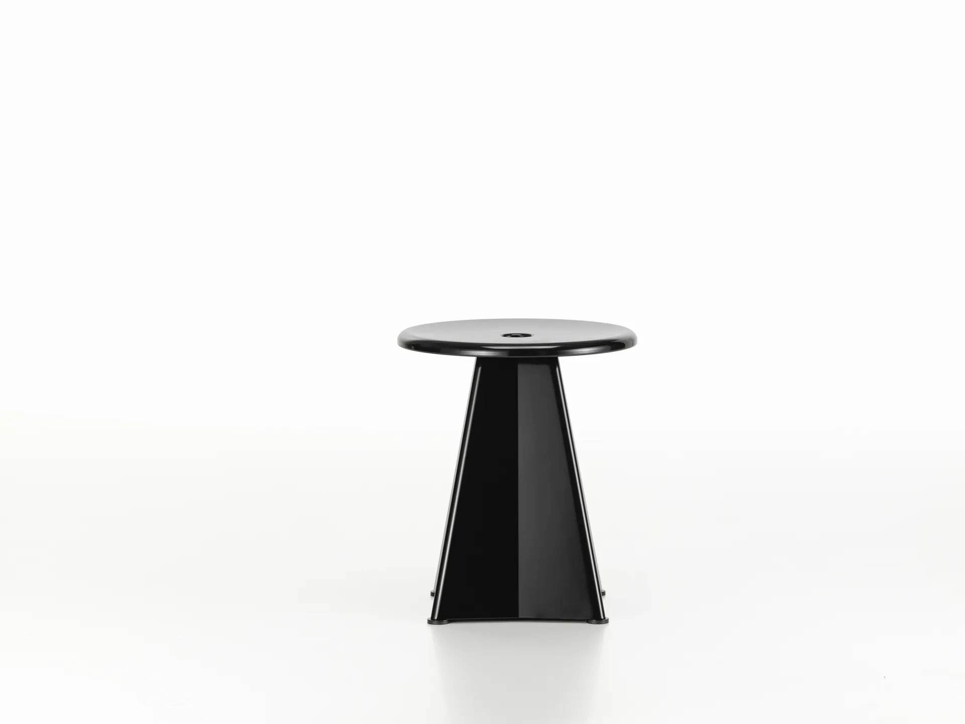 Tabouret Métallique rund krakk, Deep black, Ø38x44,5 cm Vitra