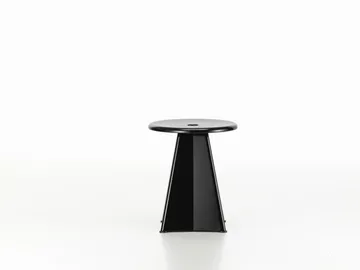 Tabouret Métallique rund krakk - Deep black, Ø38x44,5 cm - Vitra