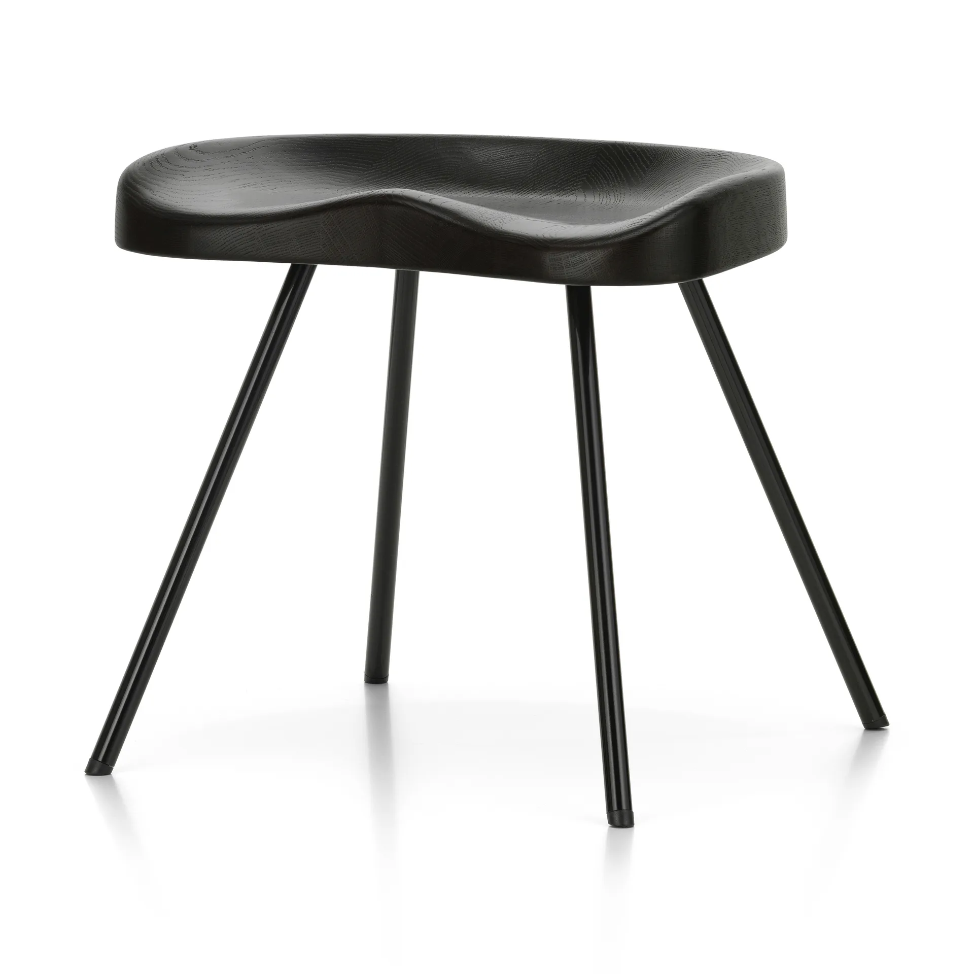 Tabouret No 307 krakk, Dark oak-Deep black Vitra