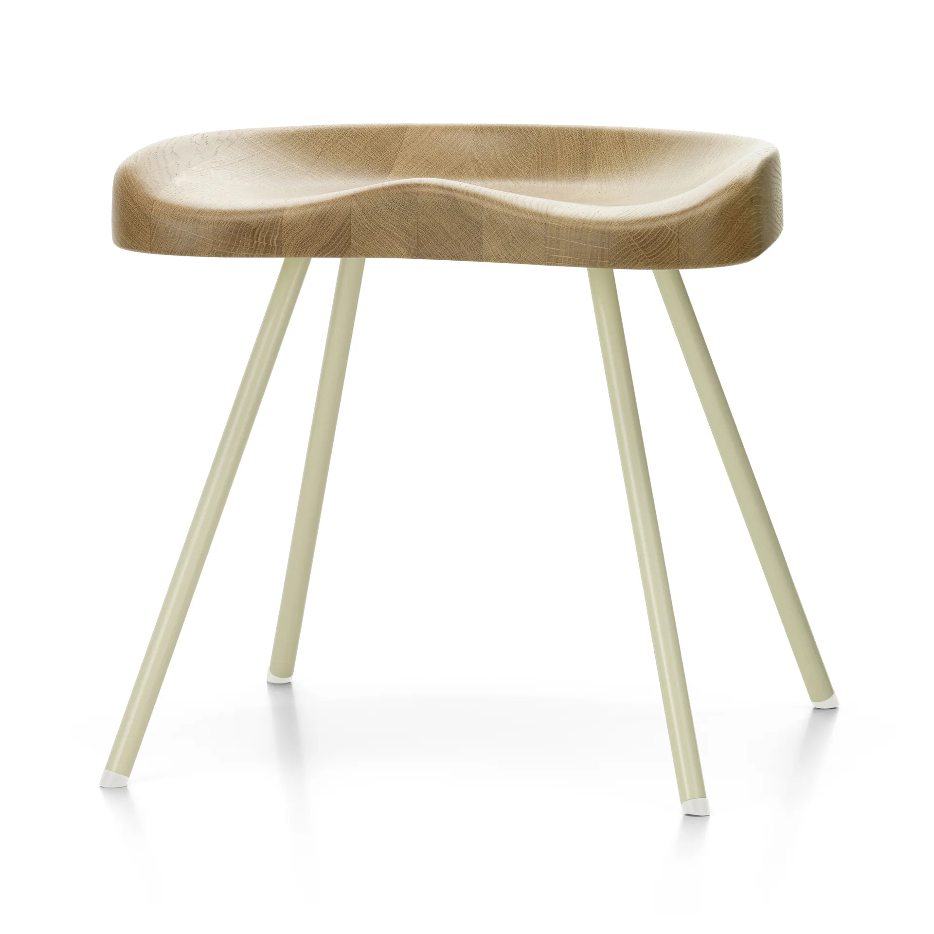 Tabouret No 307 krakk, Oak-Prouvé hvit due Vitra