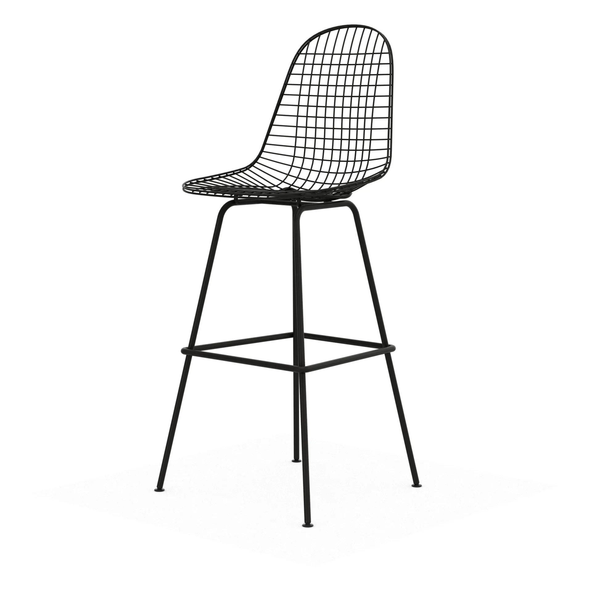Wire Stool barkrakk, High Black Vitra