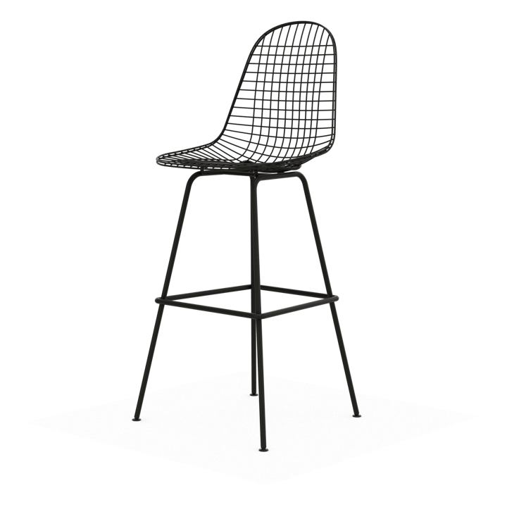 Wire Stool barkrakk - High Black - Vitra