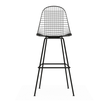Wire Stool barkrakk - High Black - Vitra