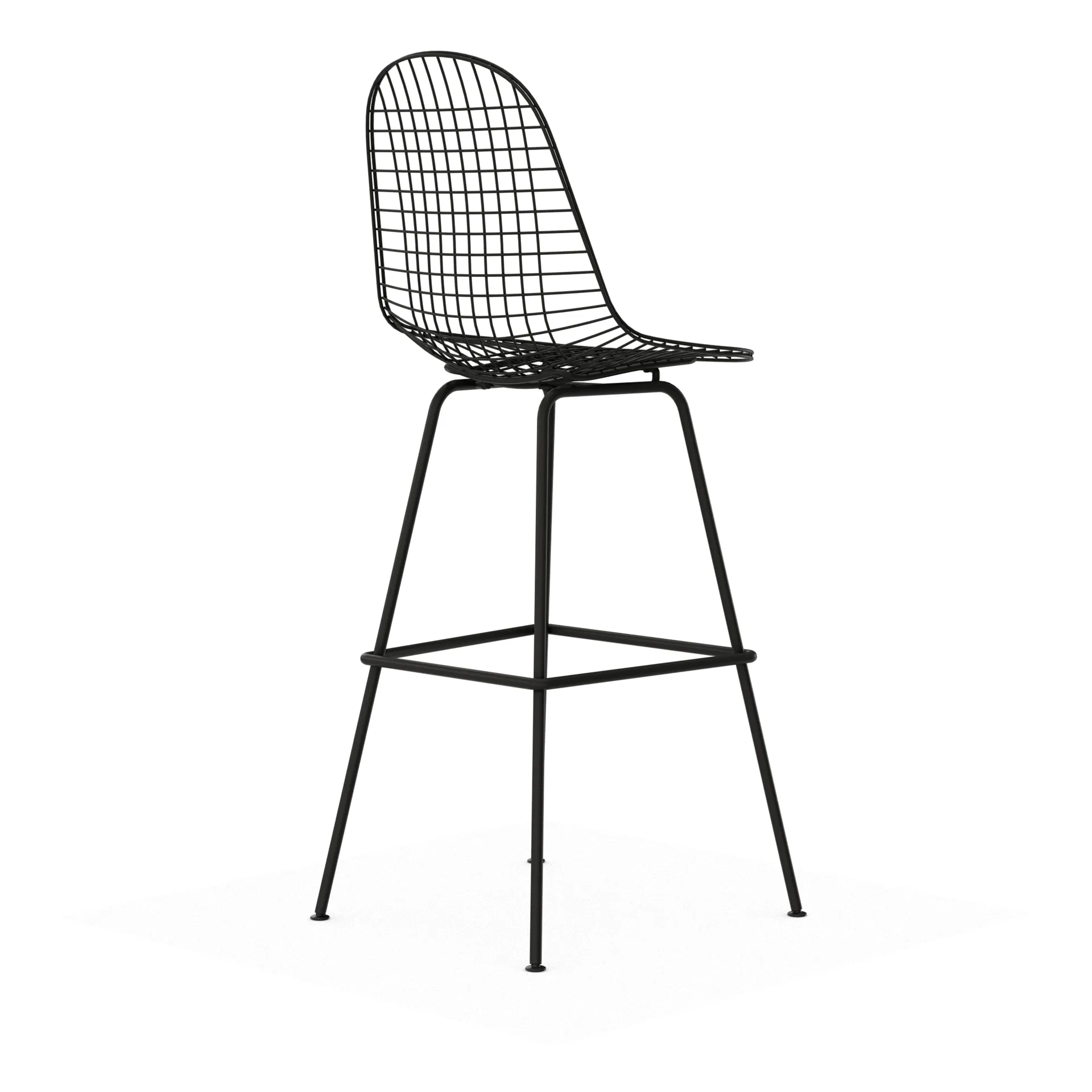 Wire Stool barkrakk, High Black Vitra