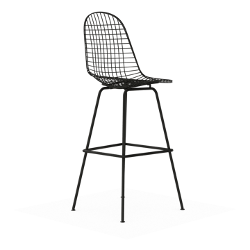 Wire Stool barkrakk - High Black - Vitra