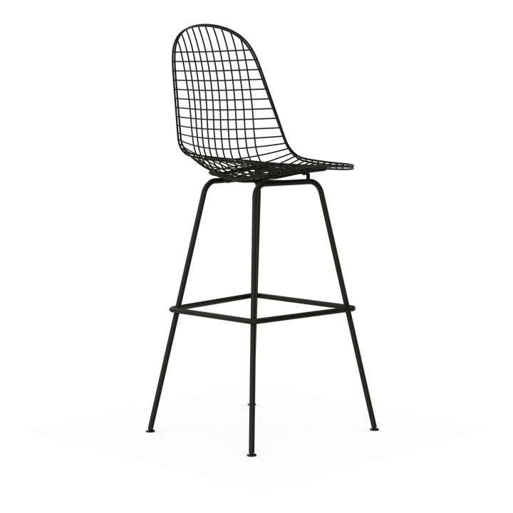 Wire Stool barkrakk, High Black Vitra