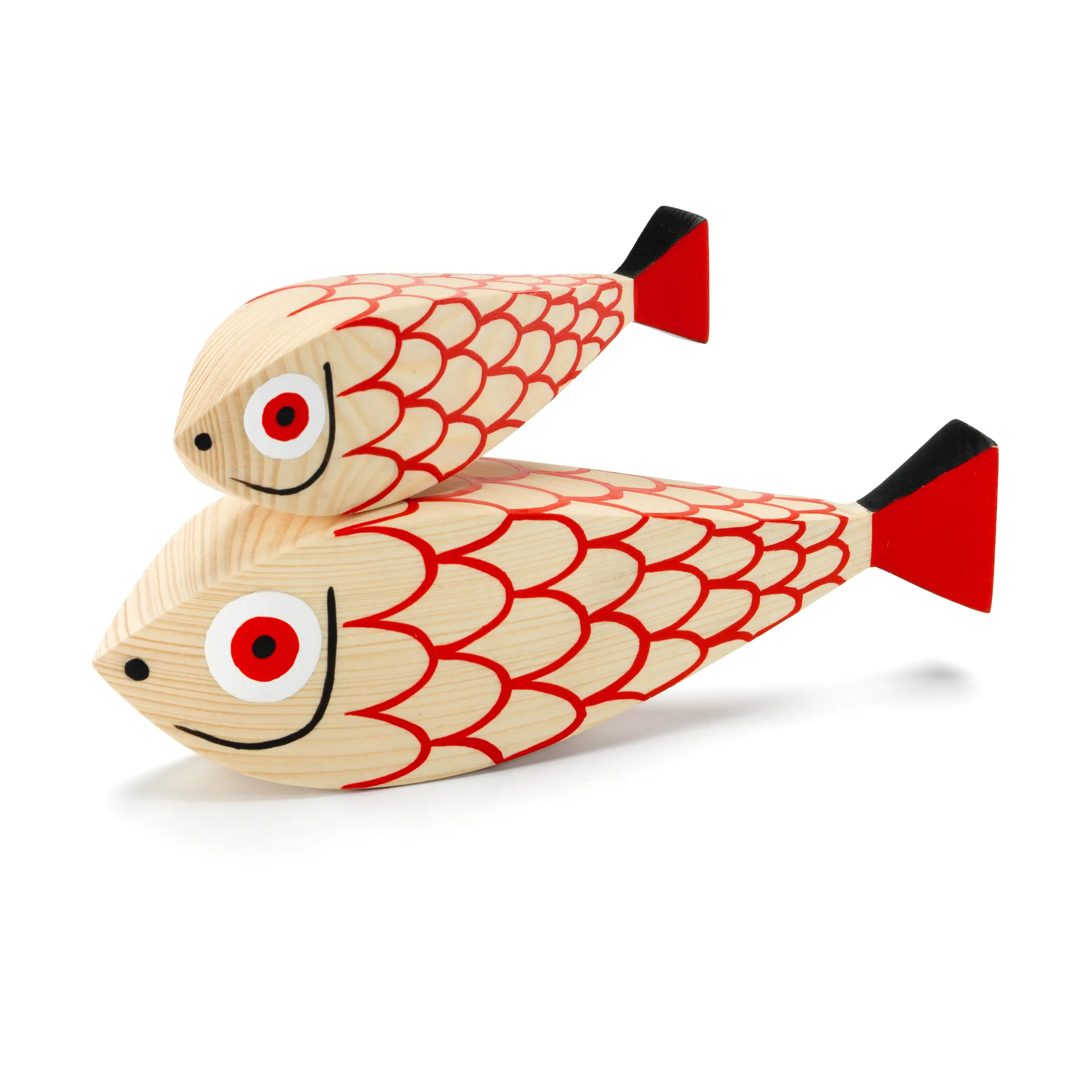 Wooden Dolls, rød, mother fish & child Vitra