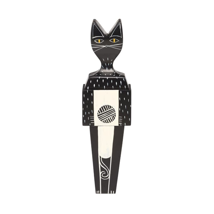 Wooden Dolls - svart/hvit, cat, large - Vitra
